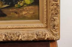 French Giltwood Framed 19th Century Oil on Canvas Painting Depicting Fruits - 3427025
