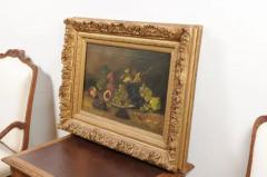French Giltwood Framed 19th Century Oil on Canvas Painting Depicting Fruits - 3427040