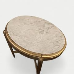 French Giltwood and Mable Oval Table in the manner of Paul Follot Circa 1920 - 4370738