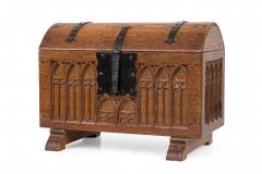 French Gothic Oak Coffer Chest - 4658352