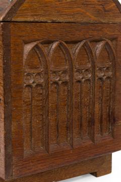 French Gothic Oak Coffer Chest - 4658362