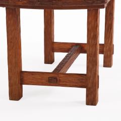 French Gouge Carved Coffee or End Table C 1950  - 4534674