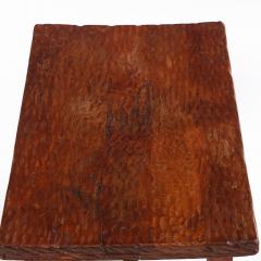 French Gouge Carved Coffee or End Table C 1950  - 4534675