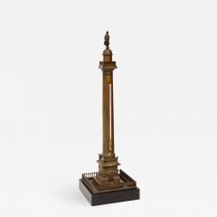 French Grand Tour Bronze Column of the Place Vendome in Paris 19th Century - 1175234