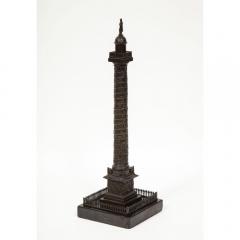 French Grand Tour Bronze Column of the Place Vendome in Paris 19th Century - 1174676