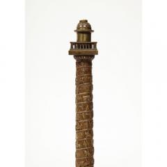 French Grand Tour Mini Bronze Column of the Place Vendome in Paris 19th Century - 1174312