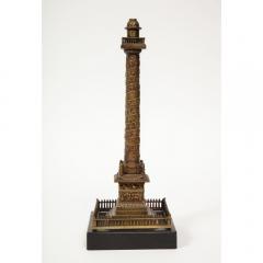 French Grand Tour Mini Bronze Column of the Place Vendome in Paris 19th Century - 1174314