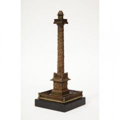 French Grand Tour Mini Bronze Column of the Place Vendome in Paris 19th Century - 1174318