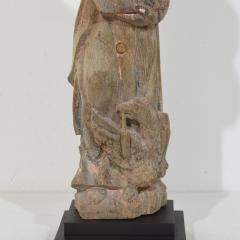 French Hand Carved Oak Statue Of Saint John The Evangelist Circa 1550 1650 - 4485946