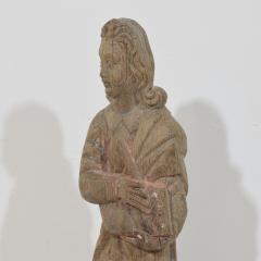 French Hand Carved Oak Statue Of Saint John The Evangelist Circa 1550 1650 - 4485947