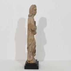 French Hand Carved Oak Statue Of Saint John The Evangelist Circa 1550 1650 - 4485952