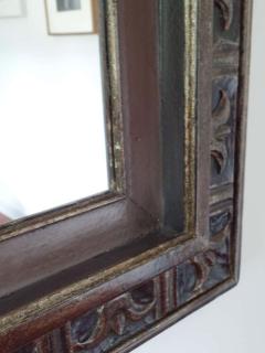 French Hand Carved Silver and Gilt Wood Mid Century Modern Neoclassical Mirror - 1746627