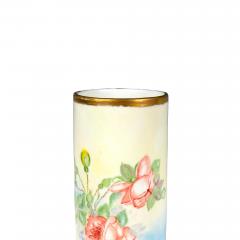 French Hand Painted Gilt Decorated Floral Details Decorative Vase - 3624343