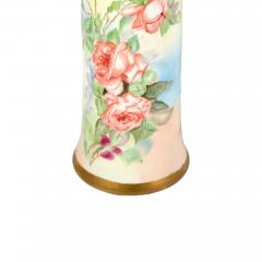 French Hand Painted Gilt Decorated Floral Details Decorative Vase - 3624344