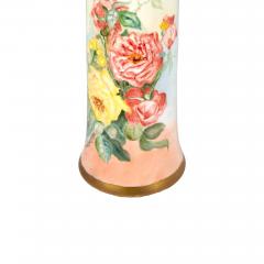 French Hand Painted Gilt Decorated Floral Details Decorative Vase - 3624345
