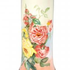 French Hand Painted Gilt Decorated Floral Details Decorative Vase - 3624348