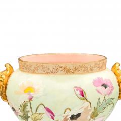 French Hand Painted Gilt Limoges Porcelain Jardiniere Base - 3624306