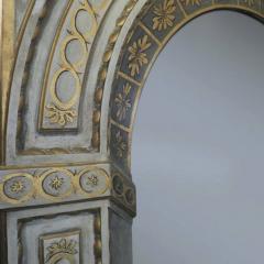French Hand Painted Trompe LOeil Trumeau Mirror - 2053397