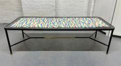 French Hand Painted and Bronze Trimmed Coffee Table - 2427565