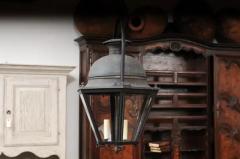 French Hexagonal Three Light Copper Lanterns with Domed Tops Two Sold Each - 3588099