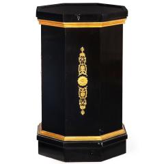 French Hollywood Regency Ebonized Pedestal Column style of Maison Jansen - 4502683