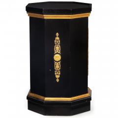 French Hollywood Regency Ebonized Pedestal Column style of Maison Jansen - 4502684