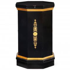 French Hollywood Regency Ebonized Pedestal Column style of Maison Jansen - 4502685