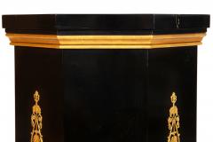 French Hollywood Regency Ebonized Pedestal Column style of Maison Jansen - 4502687