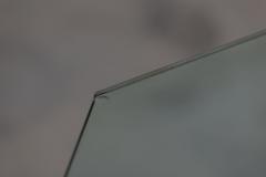 French Hollywood Regency Lucite Glass Brass Dining Table - 2680608