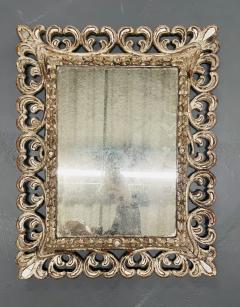 French Hollywood Regency Silver Leaf Wall Console Pier Mirror Distressed - 3014528