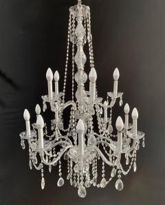 French Hollywood Regency Style Crystal Chandelier 15 Arms - 3343815