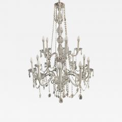 French Hollywood Regency Style Crystal Chandelier 15 Arms - 3344690