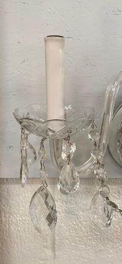 French Hollywood Regency Style Crystal Wall Sconce a Pair - 3350860