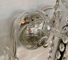 French Hollywood Regency Style Crystal Wall Sconce a Pair - 3350861