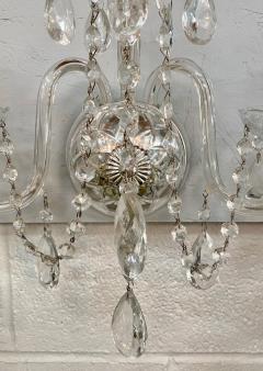 French Hollywood Regency Style Crystal Wall Sconce a Pair - 3350865