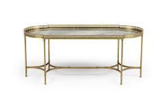 French Hollywood Regency Style Smoked Glass Coffee Table - 4653199