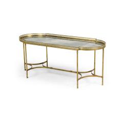French Hollywood Regency Style Smoked Glass Coffee Table - 4708415