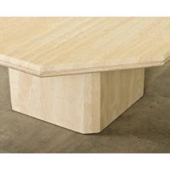 French Hollywood Regency Travertine Coffee Table - 3954798