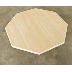 French Hollywood Regency Travertine Coffee Table - 3954801