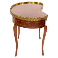 French Inlaid Gallery Top Kidney Shaped Writing Desk Table - 2786564