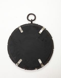 French Iron Circular Brutalist Mirror c 1950s - 2879950