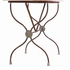 French Iron Marble Top Bistro Table C 1920 - 4242679