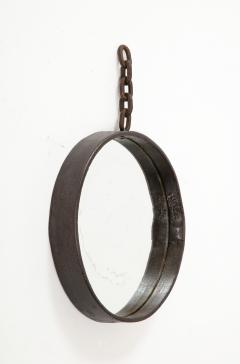 French Iron Oval Mirror c 1950 60 - 2879956