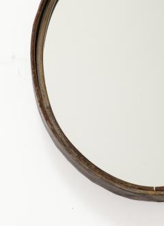 French Iron Oval Mirror with Chain Ring Hook France 1950 - 2969741