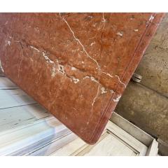French Iron Rojo Alicante Marble Dining Table - 3957911
