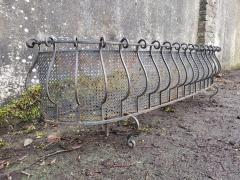 French Iron Scroll Work Window or Patio Planter with Curved Ends on Shaped Feet - 4186936