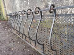 French Iron Scroll Work Window or Patio Planter with Curved Ends on Shaped Feet - 4186937