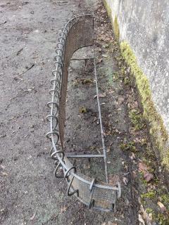 French Iron Scroll Work Window or Patio Planter with Curved Ends on Shaped Feet - 4186938