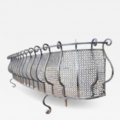 French Iron Scroll Work Window or Patio Planter with Curved Ends on Shaped Feet - 4204121