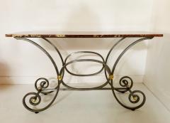 French Iron and Marble Top Console - 1148830